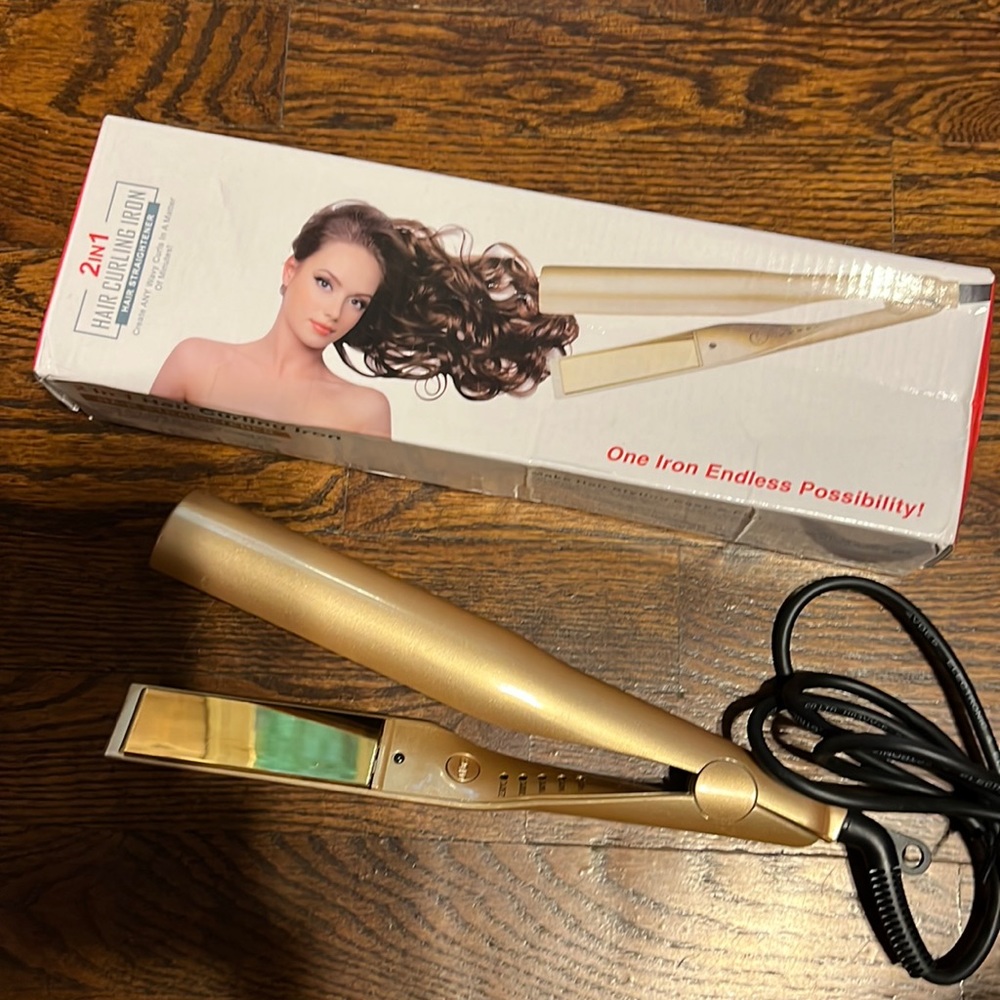 2 in 1 Hair Curling Iron Hair Straightener